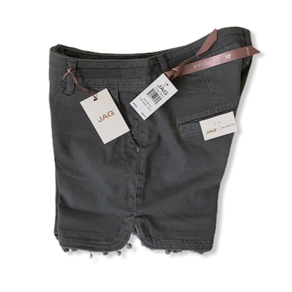 JAG Women's CADET Gray Streak Relaxed Fit Chino Short - Picture 7 of 11